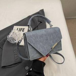 Korean Version Simple Solid Color Crossbody Small Square Bag