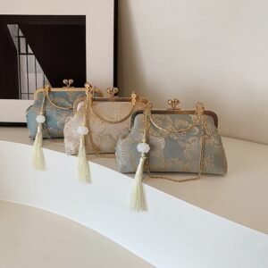 Cheongsam Handbag Elegant Grand Patterned Clutch Bag with High-end and Refined Style for Formal Events