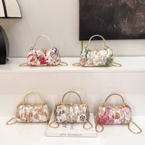 Woman's Evening Bags Chain Shoulder Lady's Crossbody Bags Lady's Purse with Lock